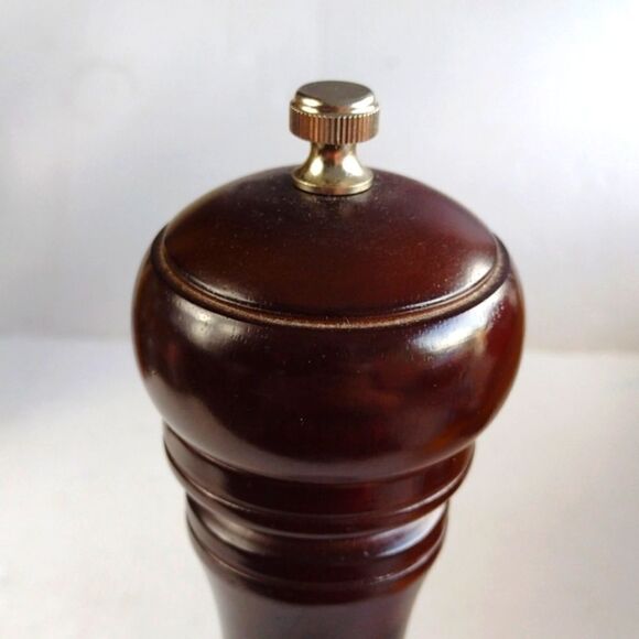 WEXFORD Chocolate Brown Coloured Wood Peppermill 12" Tall - Picture 4 of 7